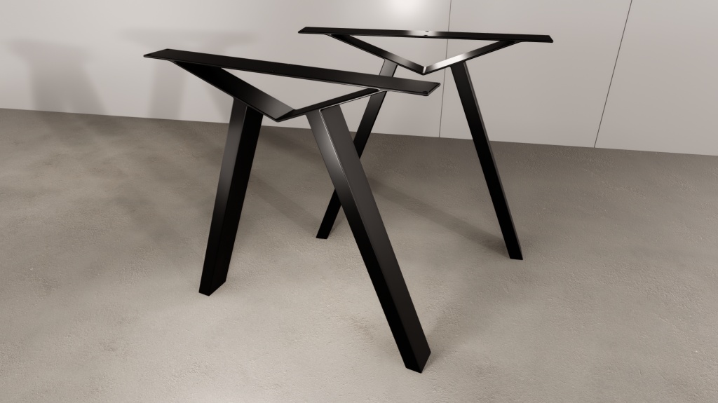 Nogi do stołu, biurka, ławki, industrialne nogi do blatów różnej szerokości - zestaw 2 szt